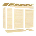 Bertilo Armoire de jardin Bois massif Gris 1.60m²