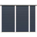 Bertilo Armoire de jardin Bois massif Gris 1.60m²