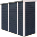 Bertilo Armoire de jardin Bois massif Gris 1.60m²