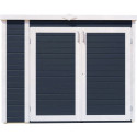 Bertilo Armoire de jardin Bois massif Gris 1.60m²