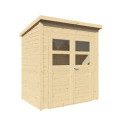 Bertilo Abris de jardin en bois Bois massif Marron 2.20m²