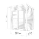 Bertilo Abris de jardin en bois Bois massif Marron 2.20m²