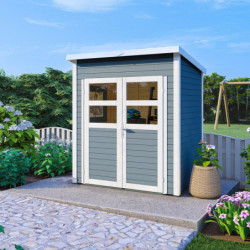 Bertilo Abris de jardin en bois Bois massif Gris 2.20m²