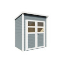 Bertilo Abris de jardin en bois Bois massif Gris 2.20m²