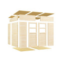 Bertilo Abris de jardin en bois Bois massif Marron 4.3m²