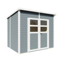 Bertilo Abris de jardin en bois Bois massif Gris 4.3m²