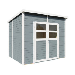 Bertilo Abris de jardin en bois Bois massif Gris 4.3m²