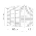 Bertilo Abris de jardin en bois Bois massif Gris 4.3m²