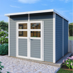 Bertilo Abris de jardin en bois Bois massif Gris 5.8m²