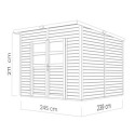 Bertilo Abris de jardin en bois Bois massif Gris 5.8m²