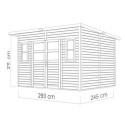 Bertilo Abris de jardin en bois Bois massif Marron 7.1m²