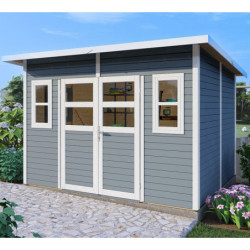 Bertilo Abris de jardin en bois Bois massif Gris 7.1m²