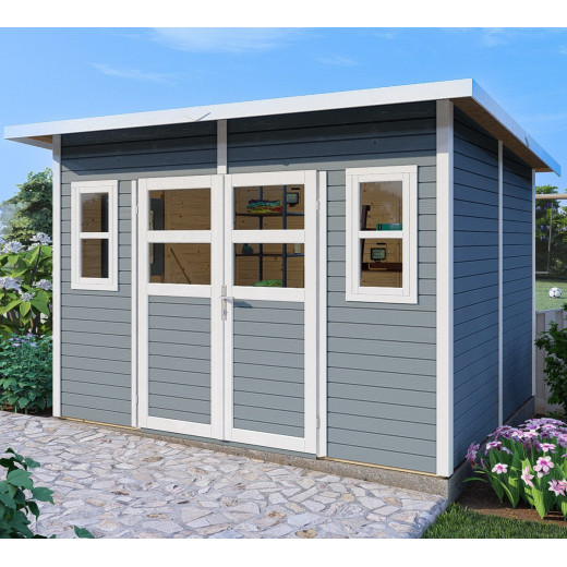 Bertilo Abris de jardin en bois Bois massif Gris 7.1m²