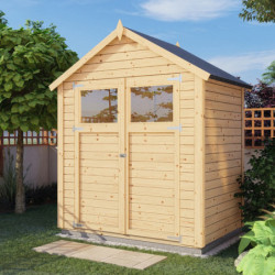 Bertilo Abris de jardin en bois Bois massif Marron 2.1m²
