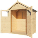 Bertilo Abris de jardin en bois Bois massif Marron 2.1m²
