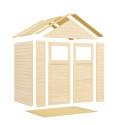 Bertilo Abris de jardin en bois Bois massif Marron 2.1m²