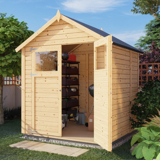 Bertilo Abris de jardin en bois Bois massif Marron 3.1m²