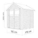 Bertilo Abris de jardin en bois Bois massif Marron 3.1m²