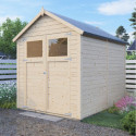 Bertilo Abris de jardin en bois Bois massif Marron 4.3m²