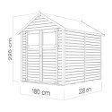 Bertilo Abris de jardin en bois Bois massif Marron 4.3m²