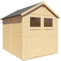 Bertilo Abris de jardin en bois Bois massif Marron 4.3m²