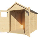 Bertilo Abris de jardin en bois Bois massif Marron 4.3m²