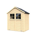Bertilo Abris de jardin en bois Bois massif Marron 2.20m²