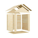 Bertilo Abris de jardin en bois Bois massif Marron 2.20m²