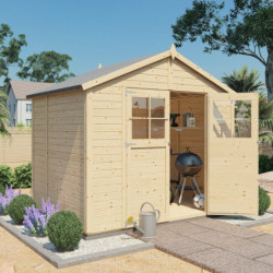 Bertilo Abris de jardin en bois Bois massif Marron 4.3m²