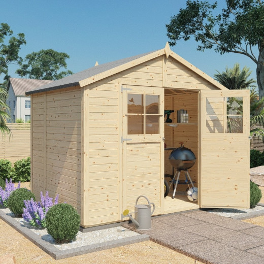 Bertilo Abris de jardin en bois Bois massif Marron 4.3m²