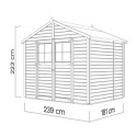 Bertilo Abris de jardin en bois Bois massif Marron 4.3m²