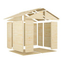 Bertilo Abris de jardin en bois Bois massif Marron 4.3m²