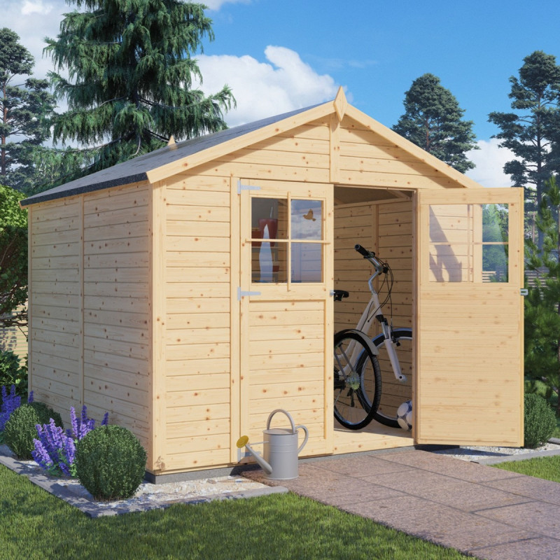 Bertilo Abris de jardin en bois Bois massif Marron 5.8m²
