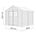 Bertilo Abris de jardin en bois Bois massif Marron 5.8m²