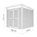 Bertilo Abris de jardin en bois Bois massif Marron 5.3m²