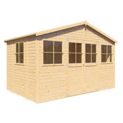 Bertilo Abris de jardin en bois Bois massif Marron 8m²