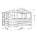 Bertilo Abris de jardin en bois Bois massif Marron 8m²