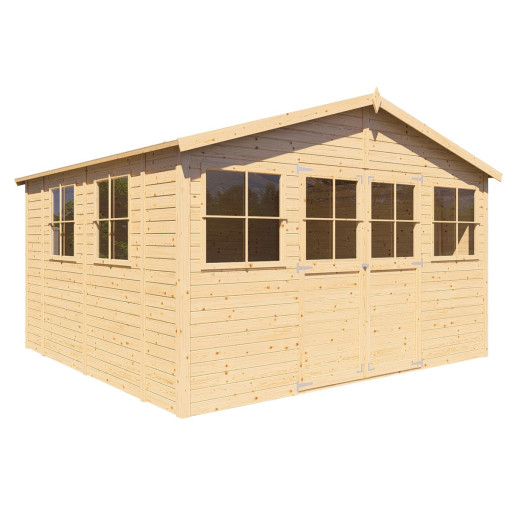 Bertilo Abris de jardin en bois Bois massif Marron 12.1m²
