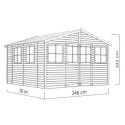 Bertilo Abris de jardin en bois Bois massif Marron 12.1m²