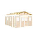 Bertilo Abris de jardin en bois Bois massif Marron 12.1m²