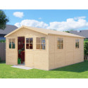 Bertilo Abris de jardin en bois Bois massif Marron 16m²