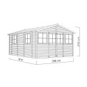 Bertilo Abris de jardin en bois Bois massif Marron 16m²