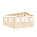 Bertilo Abris de jardin en bois Bois massif Marron 16m²