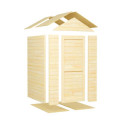 Bertilo Abris de jardin en bois Bois massif Marron 1.5m²