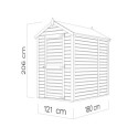 Bertilo Abris de jardin en bois Bois massif Marron 2.20m²