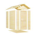 Bertilo Abris de jardin en bois Bois massif Marron 2.20m²