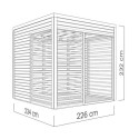 Bertilo Armoire de jardin Bois massif Marron 5.3m²