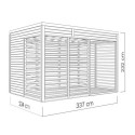 Bertilo Armoire de jardin Bois massif Marron 7.9m²