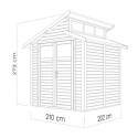 Bertilo Abris de jardin en bois Bois massif Marron 4.2m²