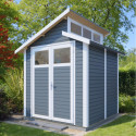 Bertilo Abris de jardin en bois Bois massif Gris 4.2m²